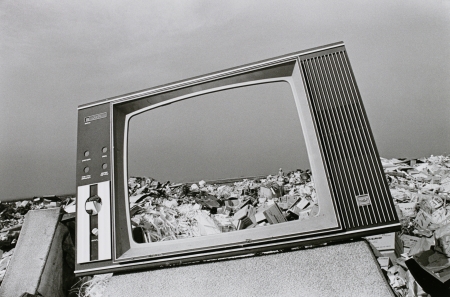 Akiyama Ryoji, T.V. Frame Left in a Reclamation Area, Tokyo from the series Scrap Land, 1969